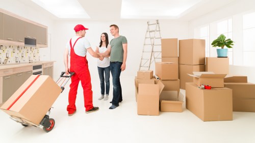 Professional van loading for a house move in North Finchley
